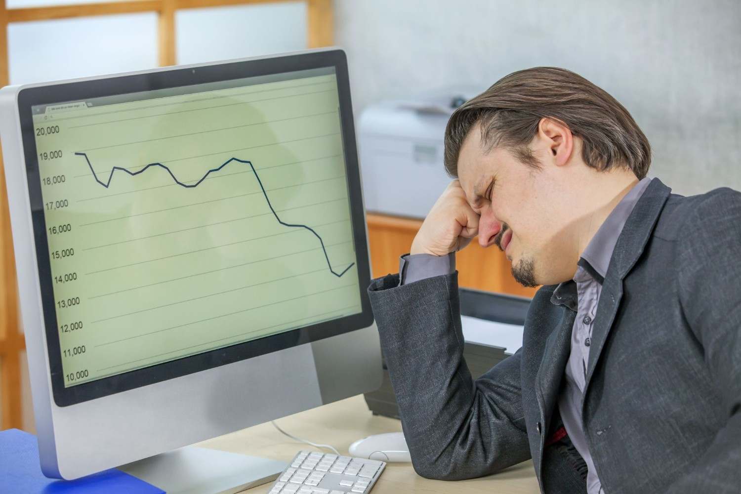 Business owner concerned about declining website conversions and performance